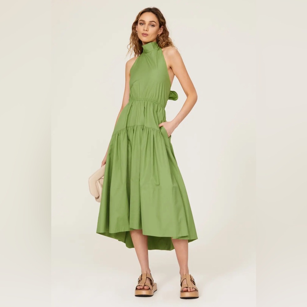 Vince Draped Neck Halter Dress